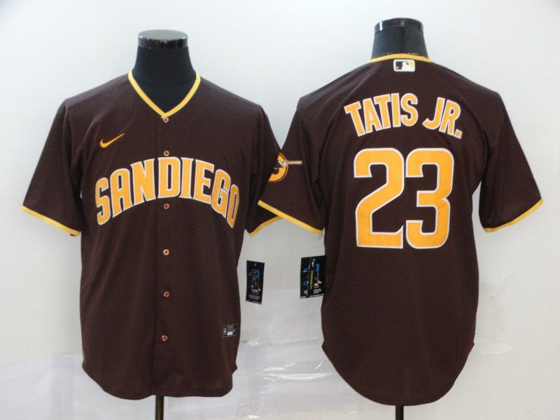 Men San Diego Padres #23 Tatis jr brown Nike Game MLB Jerseys